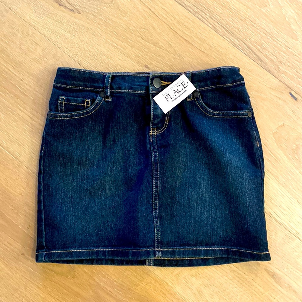 Girls denim jean skirt